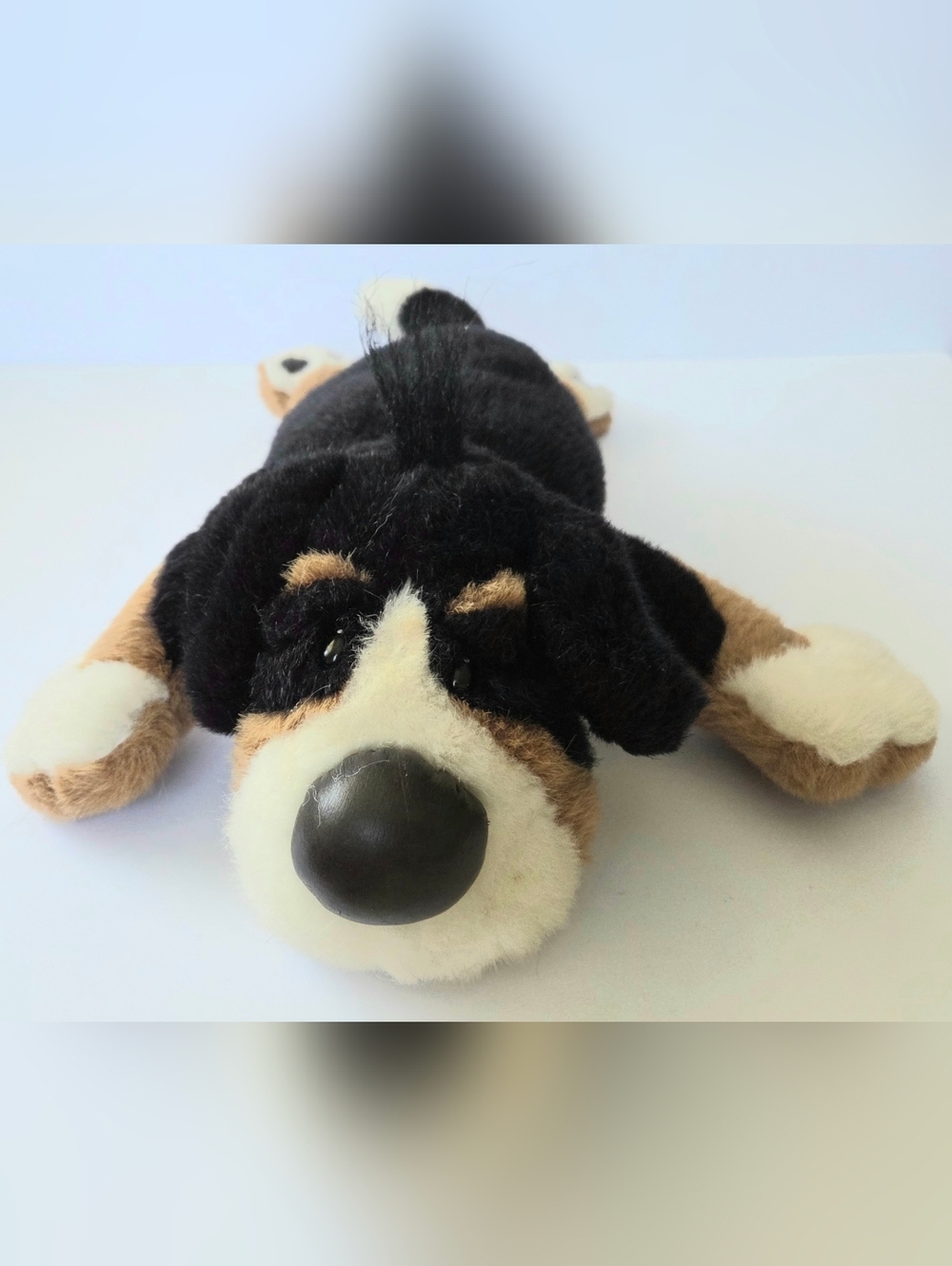 FIESTA PLUSH BURNESE MOUNTAIN DOG PUPPY, BIG NOSE, BIG PAWS, 16" STUFFED ANIMAL